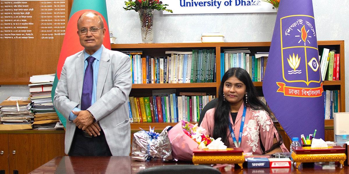 কন্যাশিশু দিবসে এক দিনের উপাচার্য শীতল, স্বপ্নপূরণে শিক্ষার বার্তা