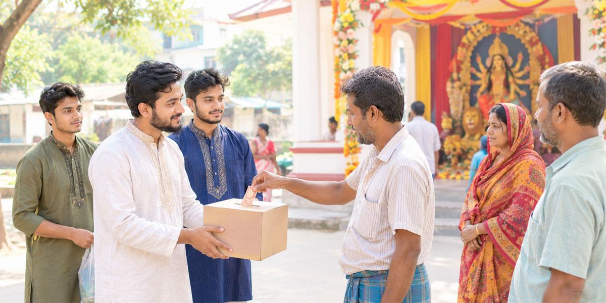পূজার জন্য চাঁদা তোলা কি মুসলিম যুবকদের সামাজিক দায়িত্ব?