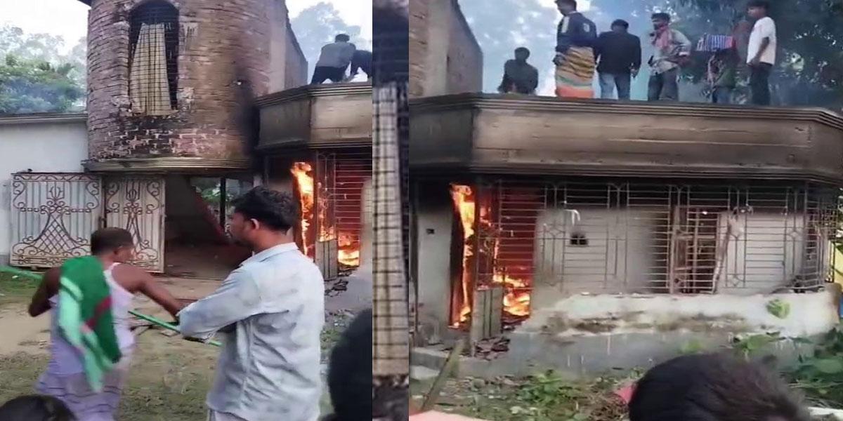 পাবনায় মাদরাসাছাত্রীকে ধর্ষণচেষ্টার অভিযোগে মাদরাসা ও বাড়িতে ভাঙচুর, আগুন