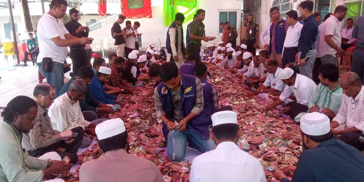 শাহজালাল (রহ.) মাজারে পঞ্চমবারের মতো টাকা গণনা শুরু