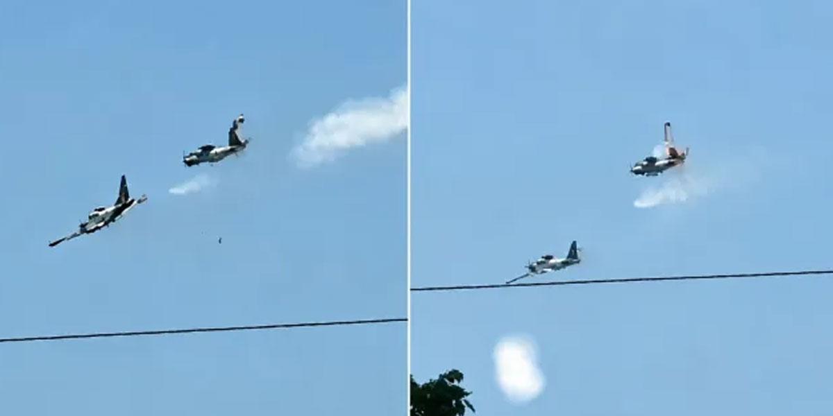 আকাশে দুই প্রশিক্ষণ বিমানের সংঘর্ষ, প্রাণ গেল ৪ পাইলটের