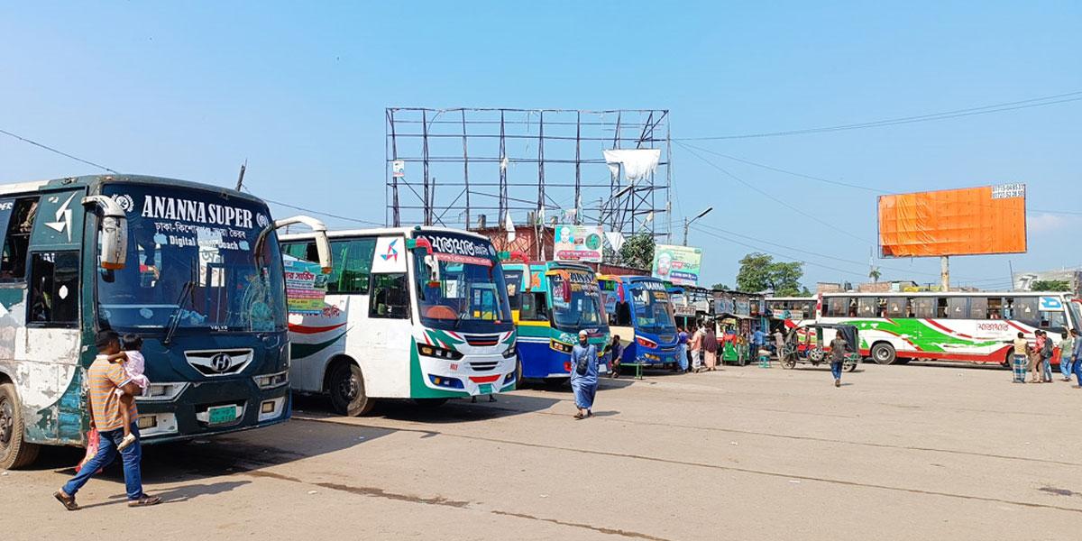 কিশোরগঞ্জ-মহাখালী রুটে বাস চলাচল বন্ধ